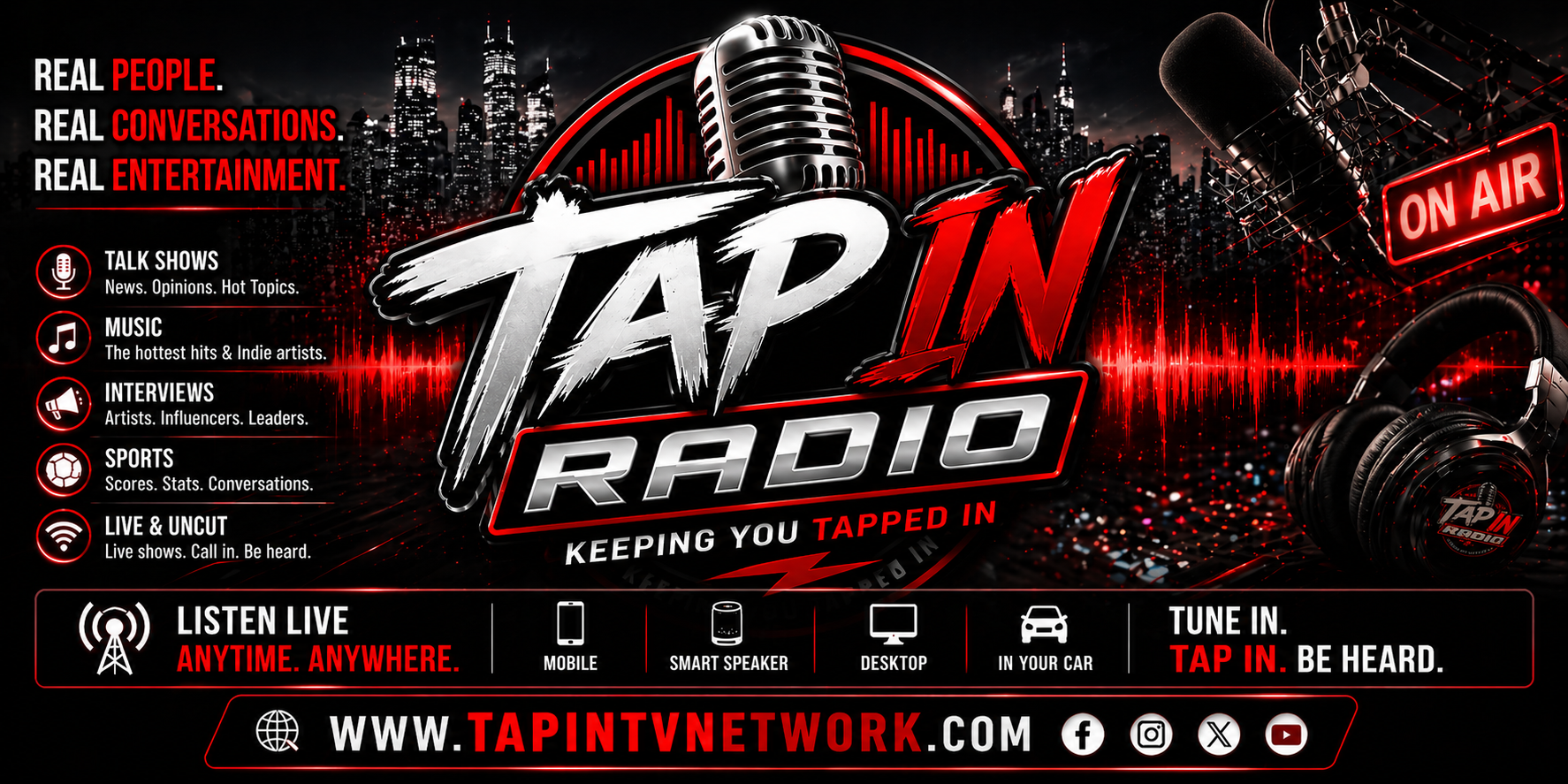 Tap IN Radio — Real People. Real Conversations. Real Time.